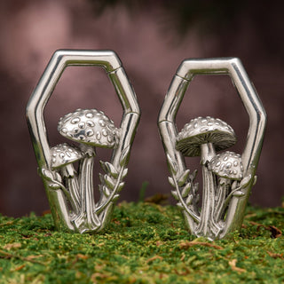 Stainless Steel Coffin Hangers with Mushrooms