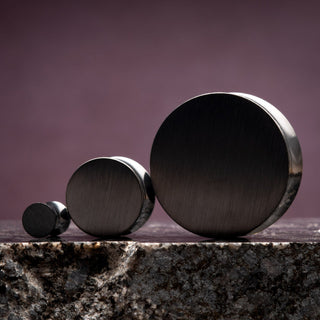 Brushed Metal Steel Double Flare Plugs