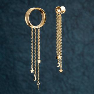 Steel Tunnels with Moon and Star Dangles
