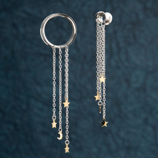 Steel Tunnels with Moon and Star Dangles