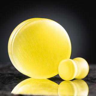 Yellow Glass Cat Eye Plugs *Discontinued*