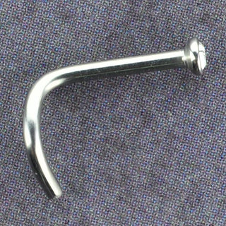 Titanium Nose Screw with Clear CZ Gem