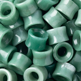 Green Aventurine Double Flare Tunnels *Discontinued*