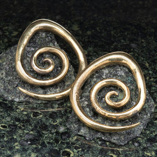 Spiral Brass Ear Weights Hangers