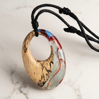 Wood and Epoxy Necklace