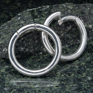 White Brass Hoop Hangers