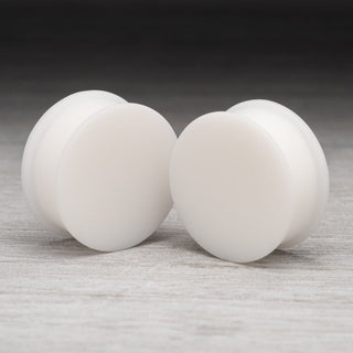 Matte White Silicone Plugs