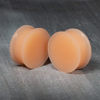 Flesh Silicone Double Flare Plugs F3