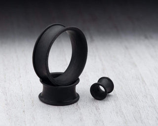 Matte Black Thin Silicone Tunnels