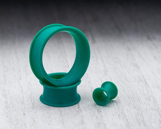 Matte Dark Green Thin Silicone Tunnels