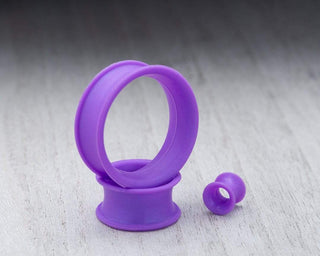 Matte Purple Thin Silicone Tunnels