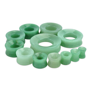 Green Aventurine Double Flare Tunnels *Discontinued*