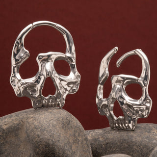 Stainless Steel Hinged Skull Hangers