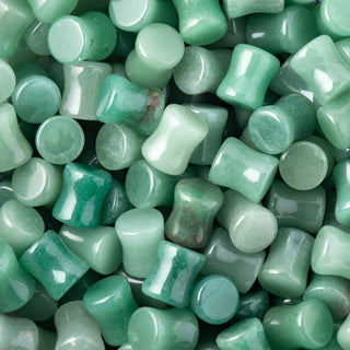 Green Aventurine Double Flare Plugs