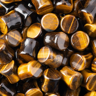 Yellow Tigers Eye Plugs