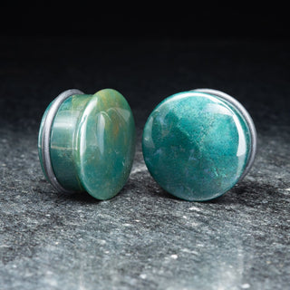 Moss Agate Single Flare Plugs