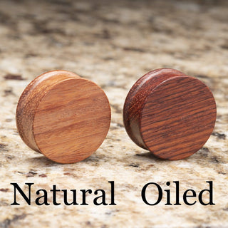 Myanmar Maidu Wood Double Flare Plugs