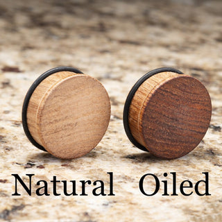 African Padauk Wood Single Flare Plugs