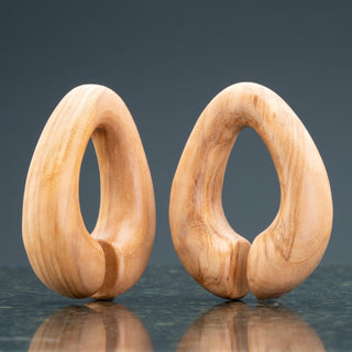 Olive Wood Teardrop Hangers