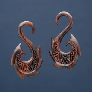 Narra Wood Maori Fish Hangers