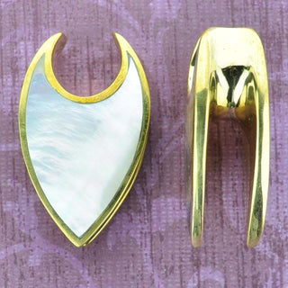 2 Sided Shell Brass Ear Weights Hangers